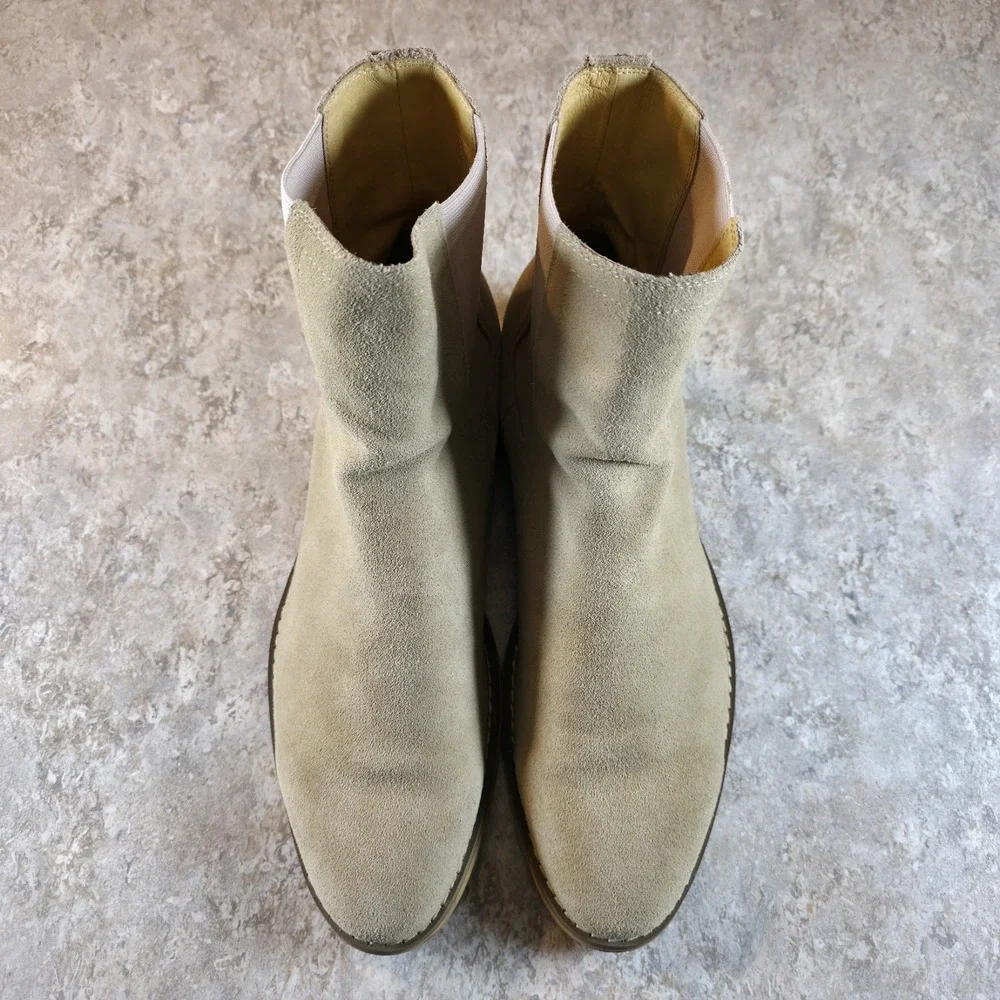 Santimon Mens Oxfords Formal Dress Boots Suede Leather Ankle Boots Size 9.5 - 10